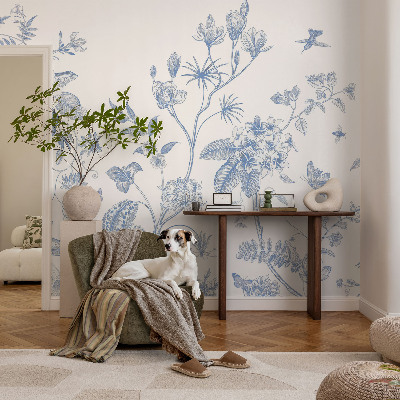 Wand-Fototapete mit floralem Muster