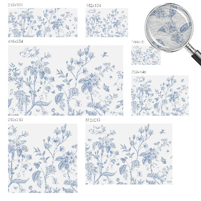 Wand-Fototapete mit floralem Muster