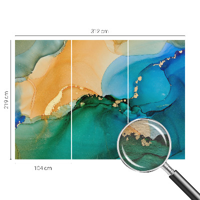 Wandtapete Bunte Wellen