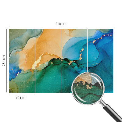 Wandtapete Bunte Wellen