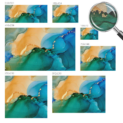 Wandtapete Bunte Wellen