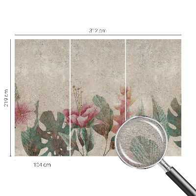 Vlies-Fototapete mit zartem Floralmotiv