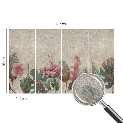 Vlies-Fototapete mit zartem Floralmotiv