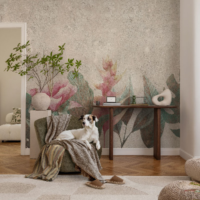 Vlies-Fototapete mit zartem Floralmotiv