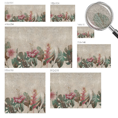 Vlies-Fototapete mit zartem Floralmotiv