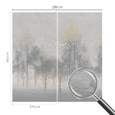 Fototapete fürs Schlafzimmer mit einem beruhigenden Waldmotiv