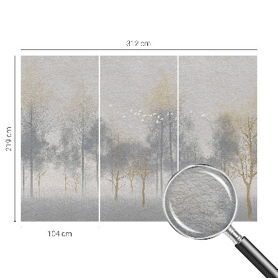 Fototapete fürs Schlafzimmer mit einem beruhigenden Waldmotiv