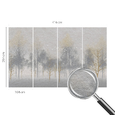 Fototapete fürs Schlafzimmer mit einem beruhigenden Waldmotiv