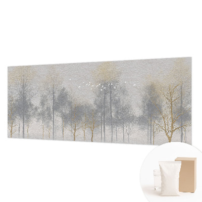 Fototapete fürs Schlafzimmer mit einem beruhigenden Waldmotiv