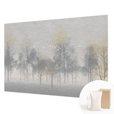 Fototapete fürs Schlafzimmer mit einem beruhigenden Waldmotiv