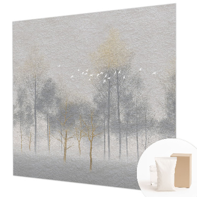 Fototapete fürs Schlafzimmer mit einem beruhigenden Waldmotiv