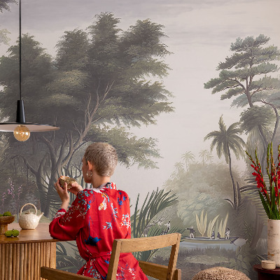 Bedruckte Vlies-Fototapete mit exotischer Landschaft als Motiv