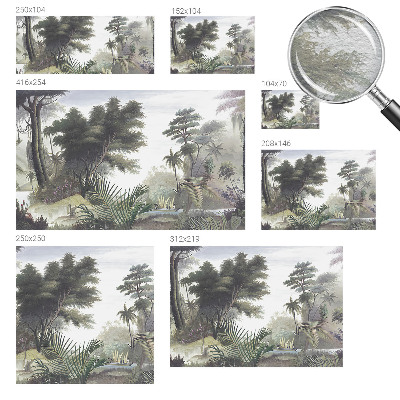 Bedruckte Vlies-Fototapete mit exotischer Landschaft als Motiv