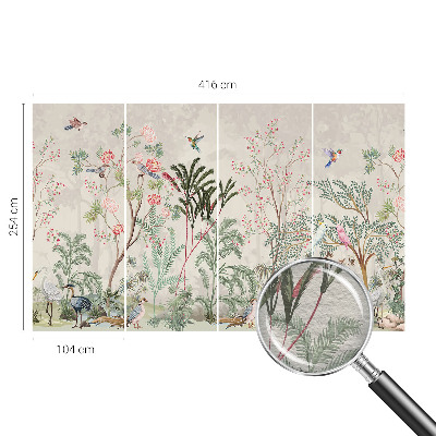 Vlies-Fototapete fürs Wohnzimmer mit tropischem Oasenmotiv