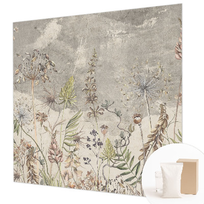 Vlies-Fototapete fürs Schlafzimmer mit Motiv Wildpflanzen