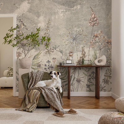 Vlies-Fototapete fürs Schlafzimmer mit Motiv Wildpflanzen