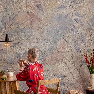 Vlies-Fototapete fürs Kinderzimmer Abstrakte Blätter