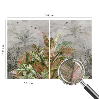 Bedruckte Vlies-Fototapete mit exotischem Dschungelmotiv