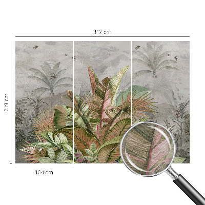 Bedruckte Vlies-Fototapete mit exotischem Dschungelmotiv