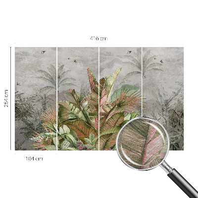 Bedruckte Vlies-Fototapete mit exotischem Dschungelmotiv