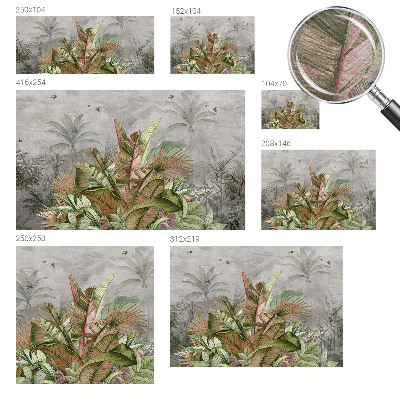 Bedruckte Vlies-Fototapete mit exotischem Dschungelmotiv
