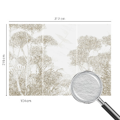 Moderne Vlies-Fototapete mit Motiv tropischer Vegetation