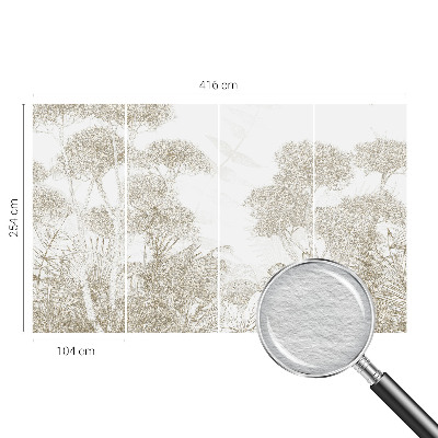 Moderne Vlies-Fototapete mit Motiv tropischer Vegetation
