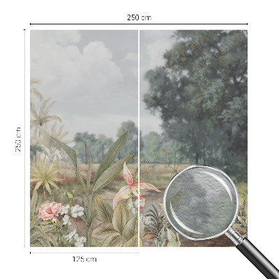 Wand-Fototapete mit exotischer Landschaft als Motiv
