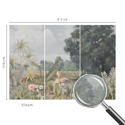 Wand-Fototapete mit exotischer Landschaft als Motiv