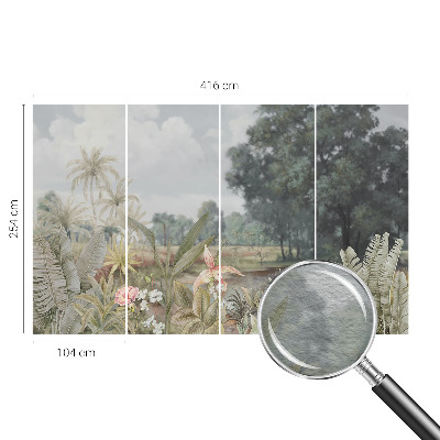 Wand-Fototapete mit exotischer Landschaft als Motiv