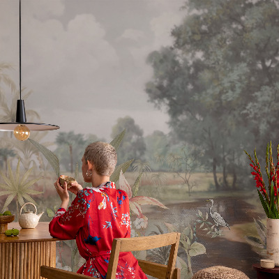 Wand-Fototapete mit exotischer Landschaft als Motiv