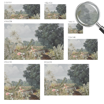 Wand-Fototapete mit exotischer Landschaft als Motiv