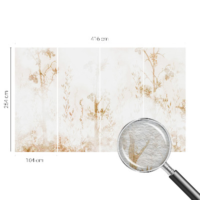 Dekorative Wand-Fototapete mit botanischem Motiv