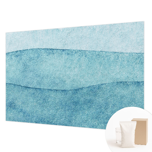 Wandtapete mit blauem Wellendesign