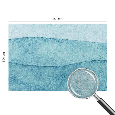 Wandtapete mit blauem Wellendesign