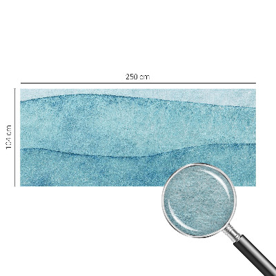Wandtapete mit blauem Wellendesign