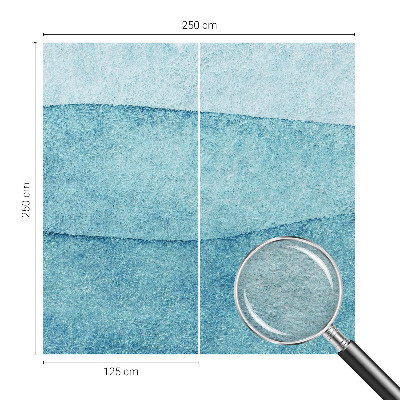 Wandtapete mit blauem Wellendesign