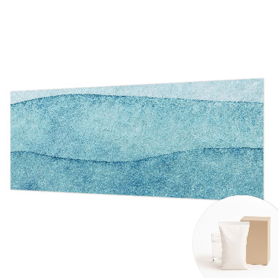 Wandtapete mit blauem Wellendesign