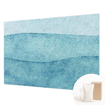 Wandtapete mit blauem Wellendesign