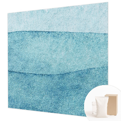 Wandtapete mit blauem Wellendesign