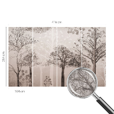 Fototapete fürs Wohnzimmer Zarte Bäume