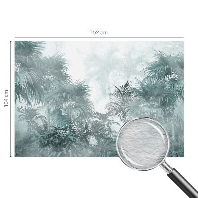 Vlies-Fototapete fürs Wohnzimmer mit exotischem Grün als Motiv