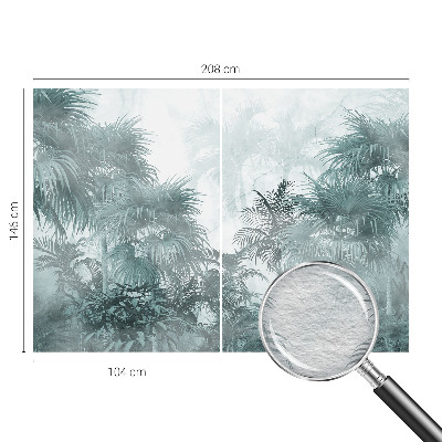 Vlies-Fototapete fürs Wohnzimmer mit exotischem Grün als Motiv