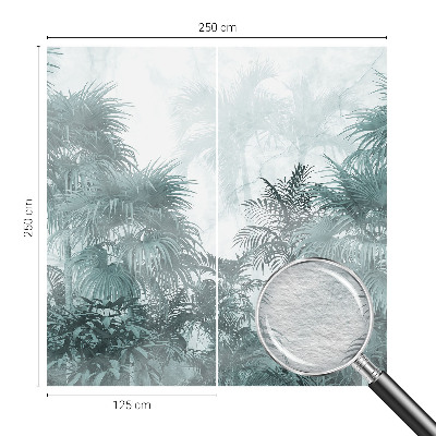 Vlies-Fototapete fürs Wohnzimmer mit exotischem Grün als Motiv