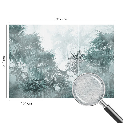 Vlies-Fototapete fürs Wohnzimmer mit exotischem Grün als Motiv