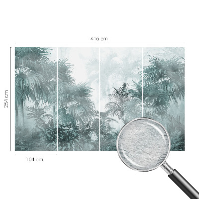 Vlies-Fototapete fürs Wohnzimmer mit exotischem Grün als Motiv