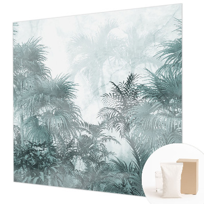 Vlies-Fototapete fürs Wohnzimmer mit exotischem Grün als Motiv