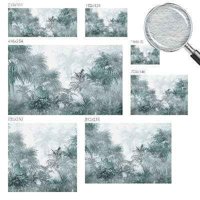 Vlies-Fototapete fürs Wohnzimmer mit exotischem Grün als Motiv