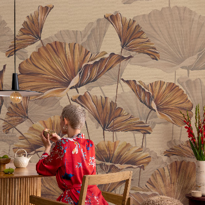 Vliestapete fürs Schlafzimmer mit herbstlichem Motiv für ein elegantes Raumambiente