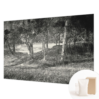 Moderne Vlies-Fototapete mit einer friedlichen Landschaft als Motiv
